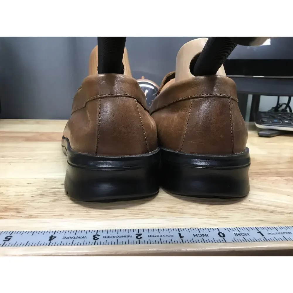 Rockport Preston Venetian Loafer Men's 11.5 Brown Leather Casual Slip-On Moc Toe